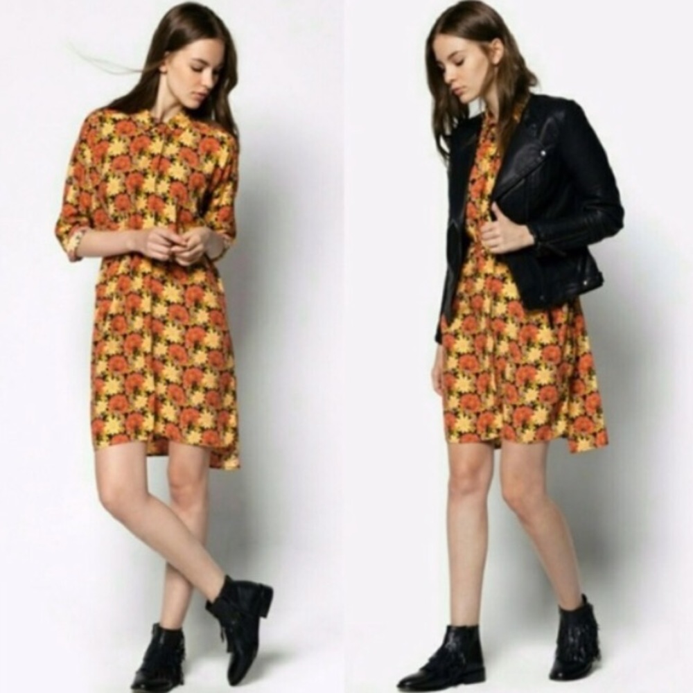 Top shop floral tunic dress